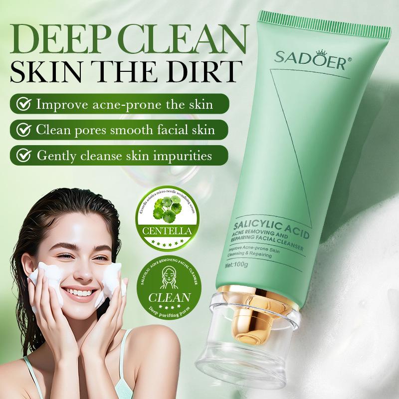 Skincare Salicylic Acid - 100g Espuma de Limpeza Facial com
