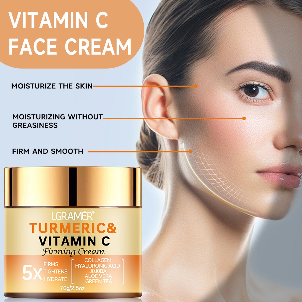 Cúrcuma vitamina c creme facia - Skincare Glad2Glow avaliação e preço
