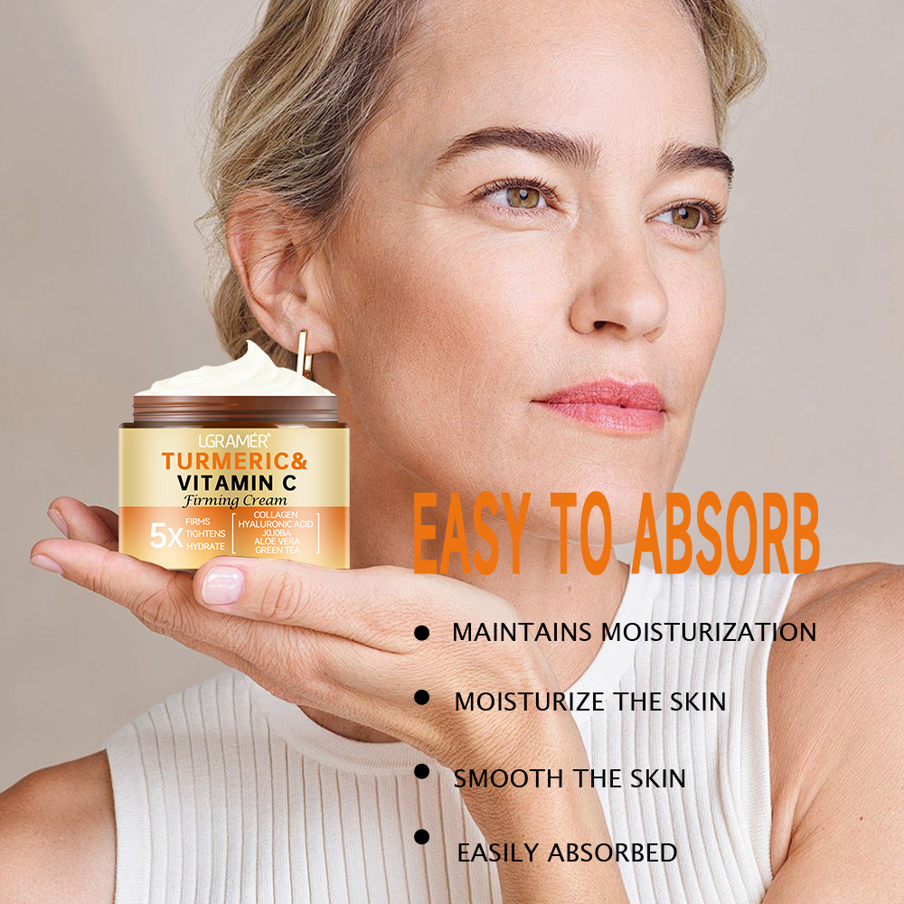 Cúrcuma vitamina c creme facia - Skincare Glad2Glow avaliação e preço