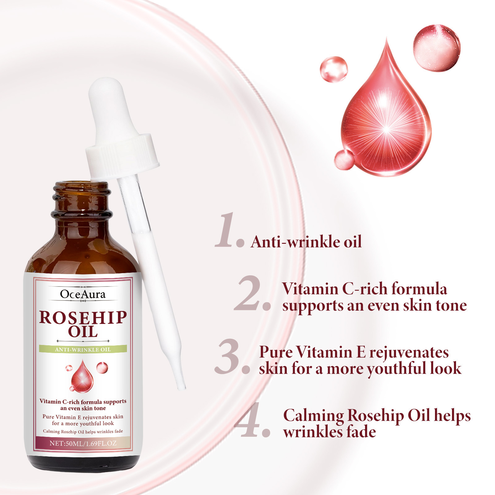Sérum Facial de Óleo de Rosa M - Face Oil Rosehip avaliação e preço