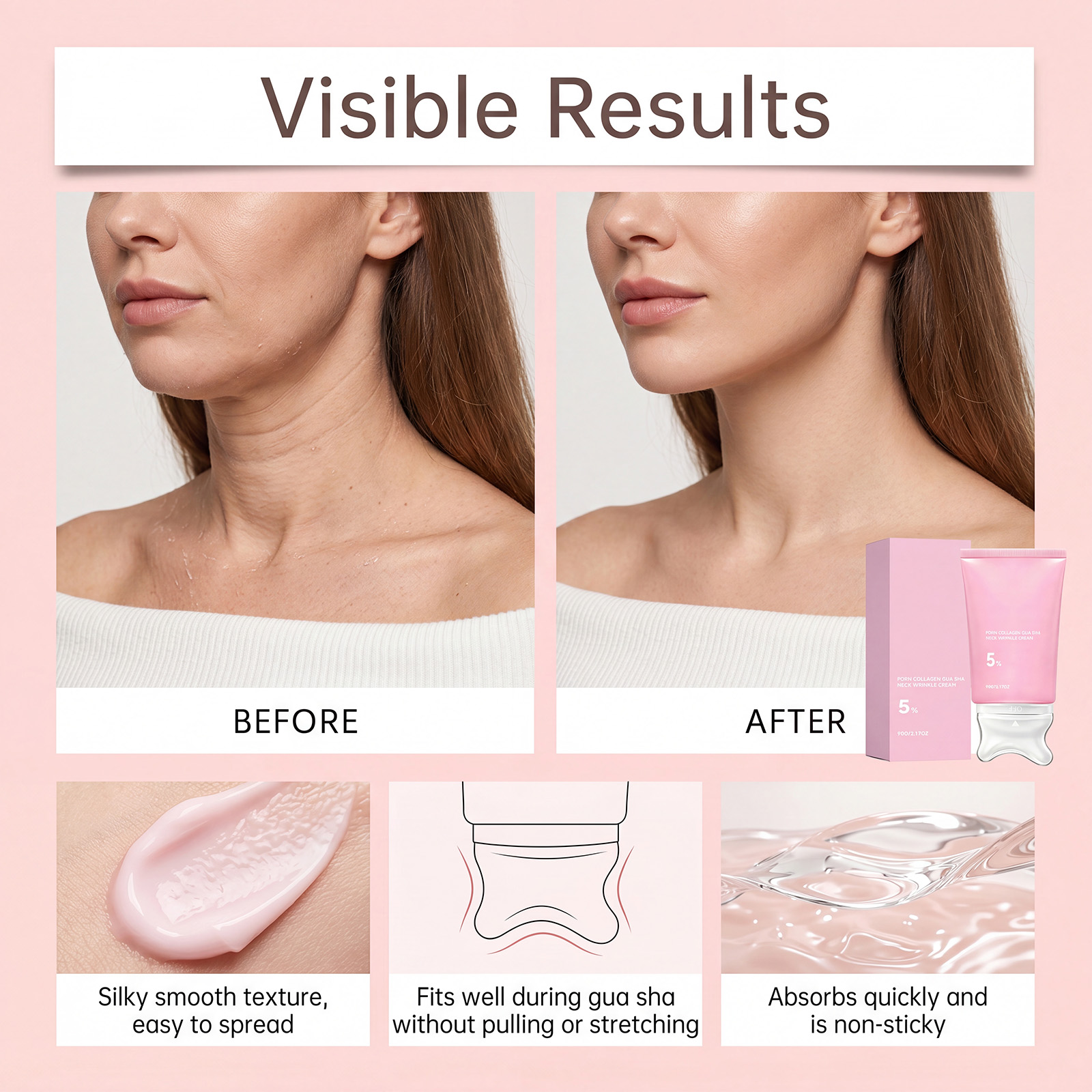 Creme de Colágeno para Pescoço - Skincare Glad2Glow avaliação e preço