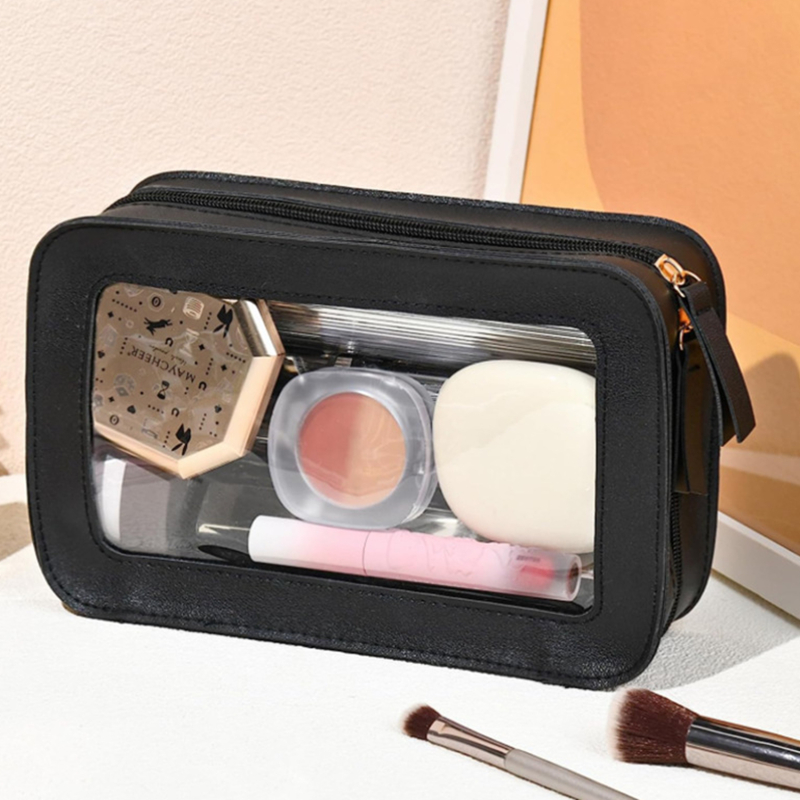 Bolsa de maquiagem feminina pu - Skincare D'Alba avaliação e preço